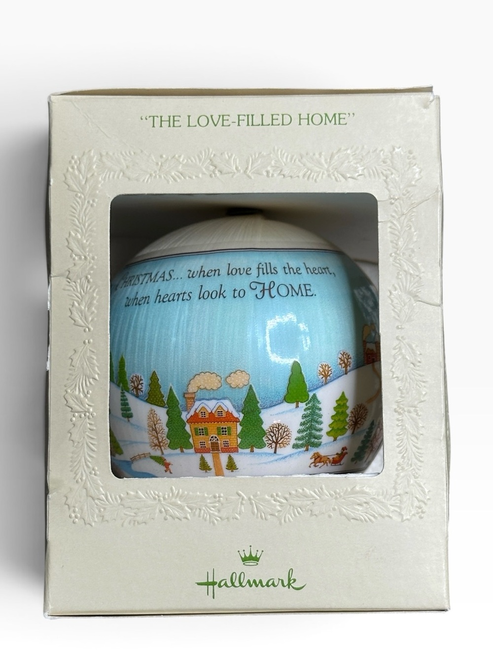 Hallmark 'The Love-Filled Home' Blue Holiday Ornament 1979